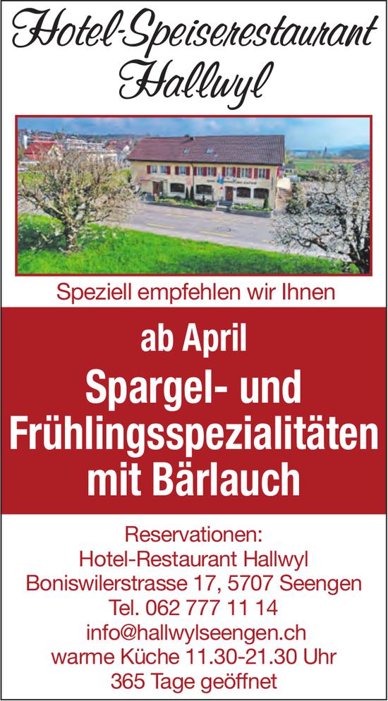 Hotel-Restaurant Hallwyl, Seengen - Spargel- und Frühlingsspezialitäten mit Bärlauch