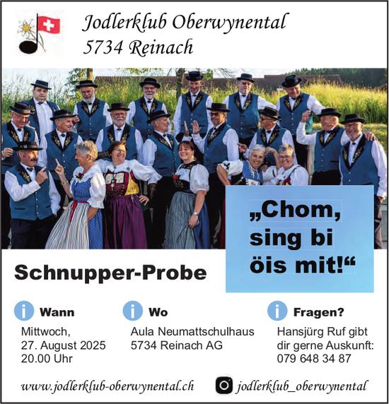 Chom, sing bi öis mit!, 27. August, Aula Neumattschulhaus, Reinach