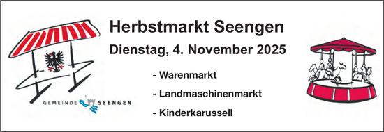 Herbstmarkt Seengen, 4. November, Gemeinde Seengen