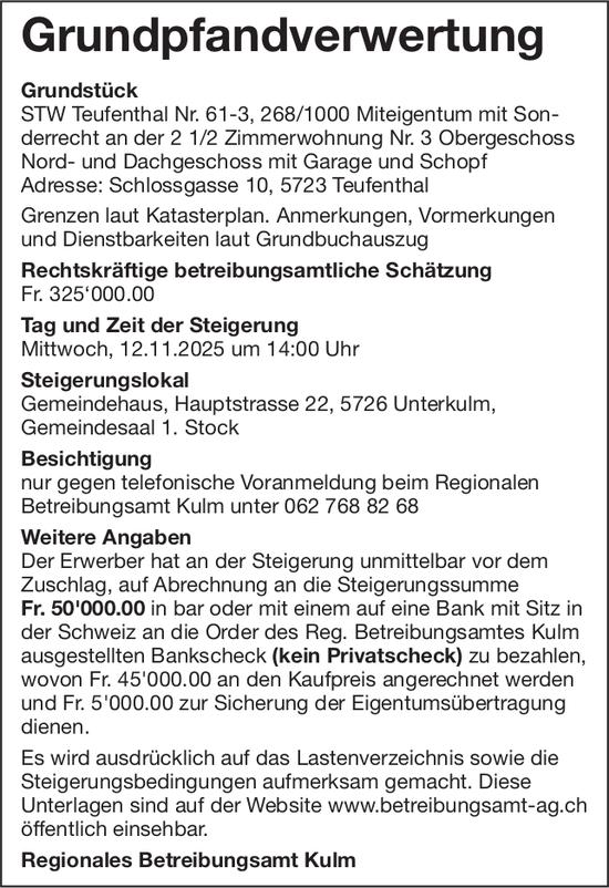 Grundstück, Teufenthal