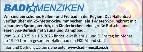 FKK-Abend statt, 3. Oktober - 1. Mai