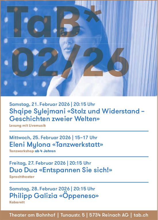 Shaqipe Sylejmani «Stolz und Widerstand – Geschichten zweier Welten», 21. - 28. Februar, Theater am Bahnhof, Reinach