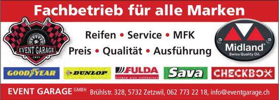 EVENT GARAGE GmbH, Zetzwil - Fachbetrieb für alle Marken