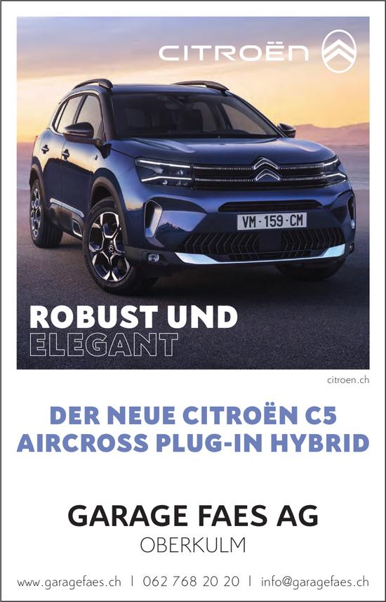 Garage Faes AG, Oberkulm - Der Neue Citroën C5 Aircross Plug-in Hybrid