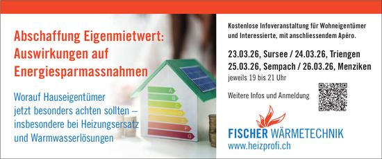 Abschaffung Eigenmietwert: Auswirkungen auf Energiesparmassnahmen, 23. - 26. März