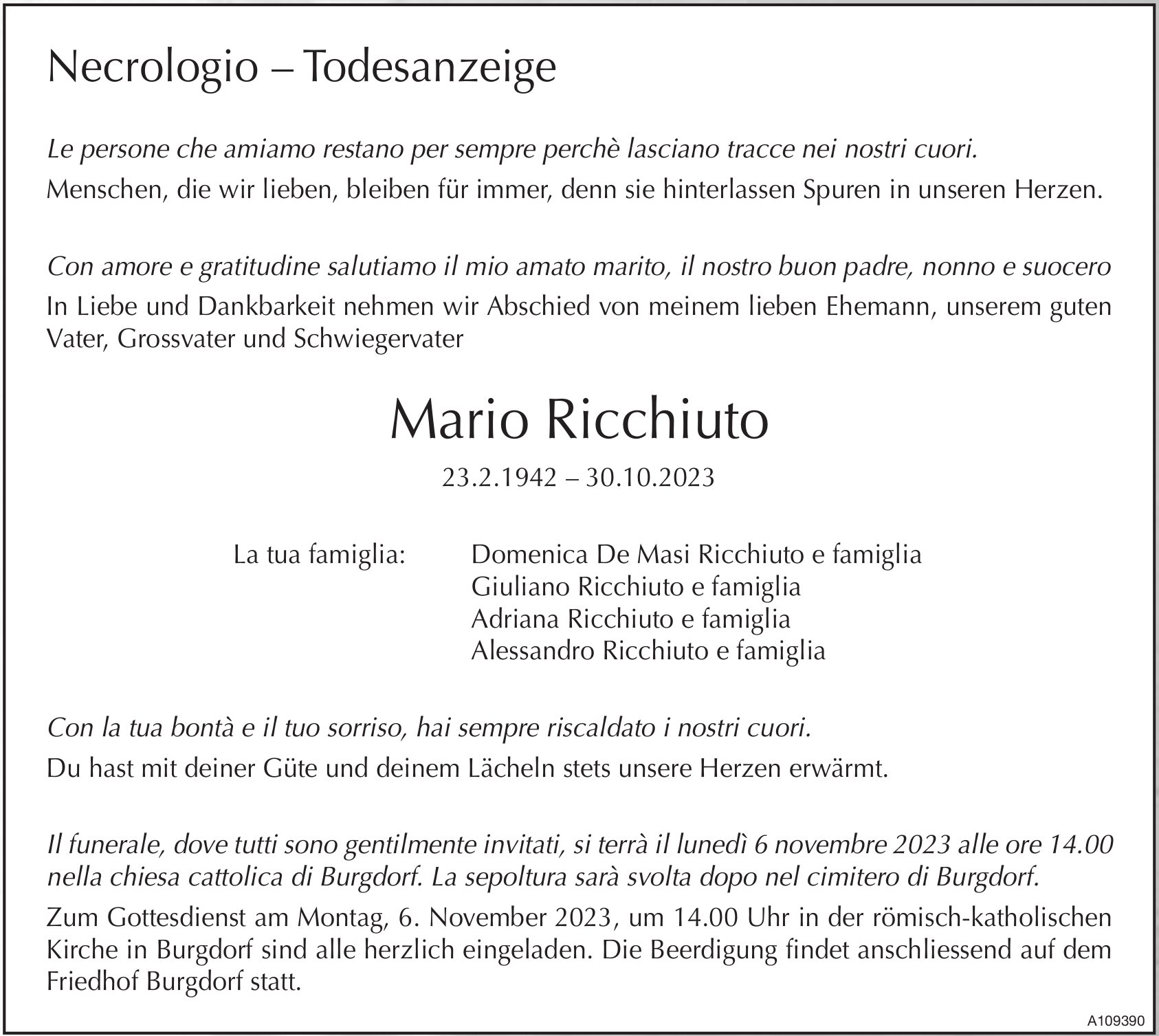 Mario Ricchiuto, Oktober 2023 / TA