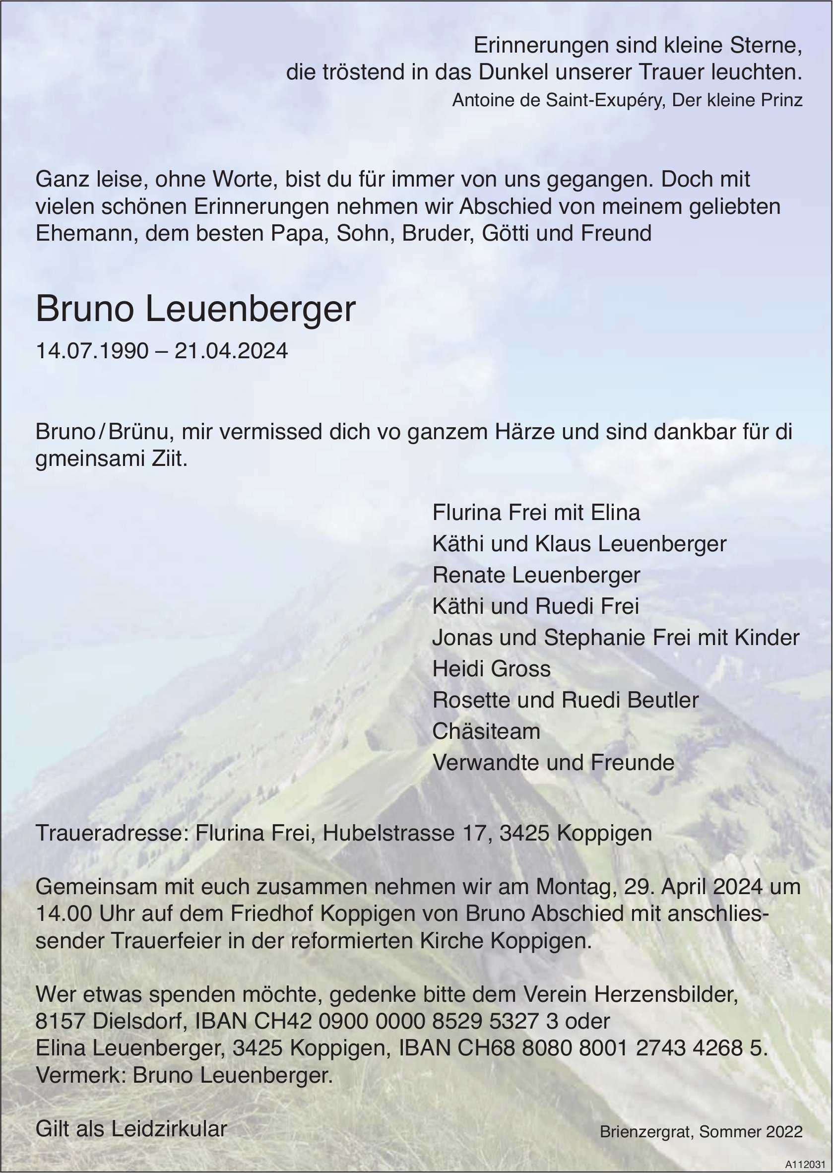 Bruno Leuenberger, April 2024 / TA