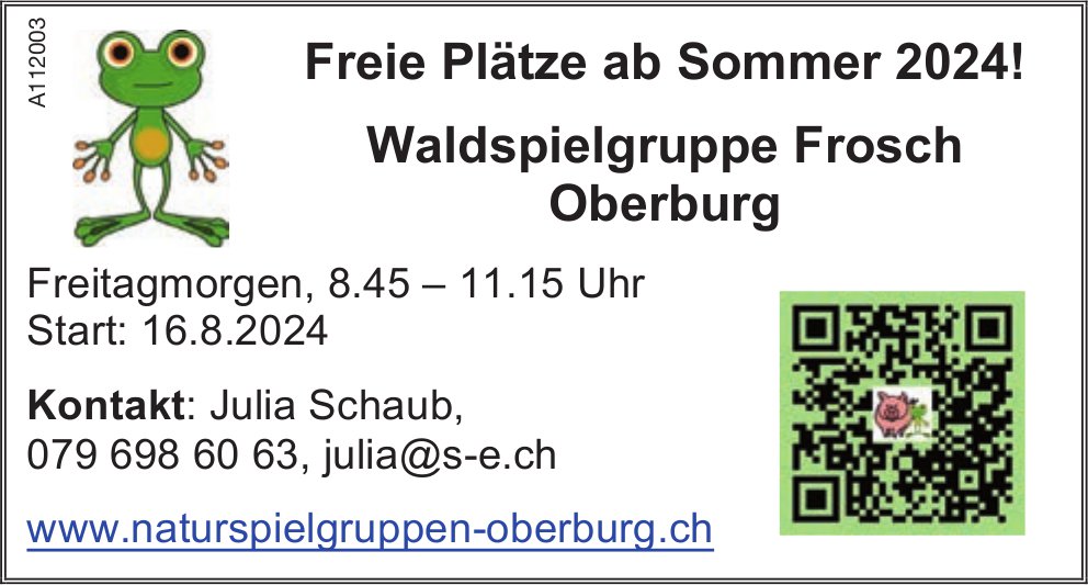 Waldspielgruppe Frosch, Oberburg - Freie Plätze ab Sommer 2024!