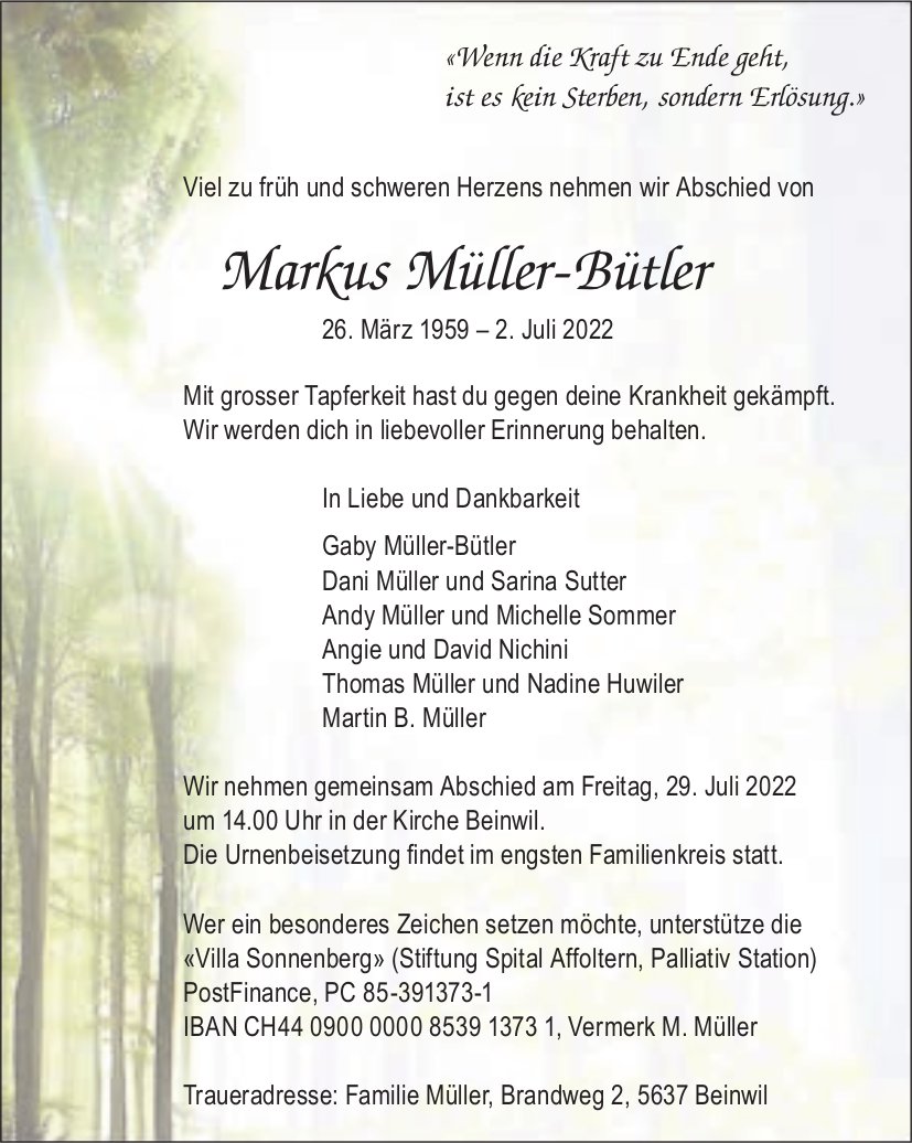Müller-Bütler Markus / TA