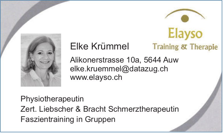 Elayso, Auw - Elke Krümmel, Physiotherapeutin