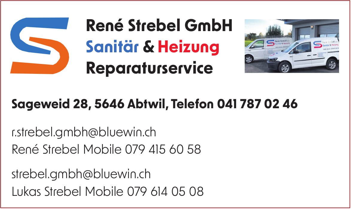 René Strebel GmbH, Abtwil - René Strebel GmbH Sanitär & Heizung Reparaturservice