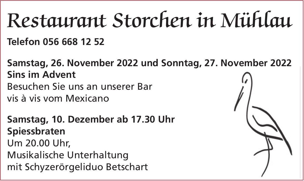 Restaurant Storchen in Mühlau