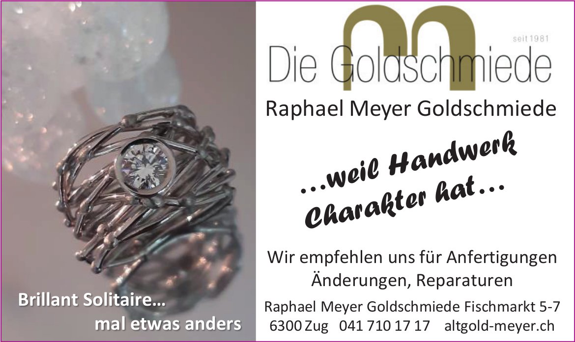 Raphael Meyer Goldschmiede, Zug - +100 Stickmotive