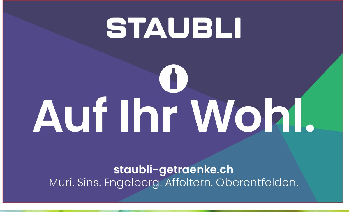 Staubli Getraenke, Engelberg - Auf Ihr Wohl.