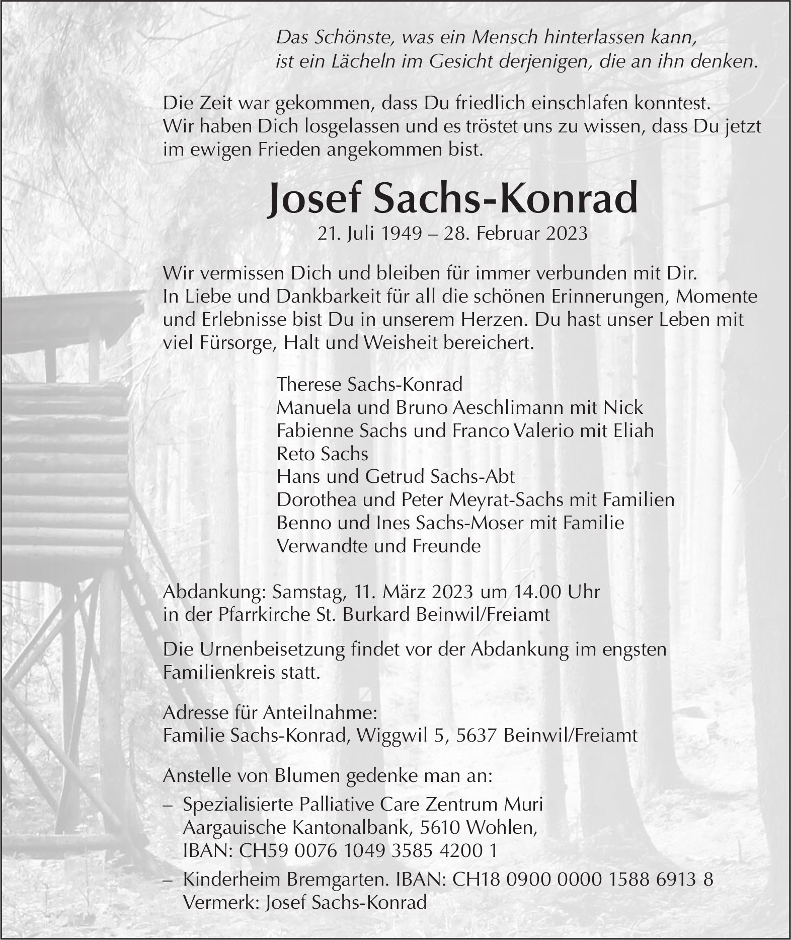 Sachs-Konrad Josef, Februar 2023 / TA