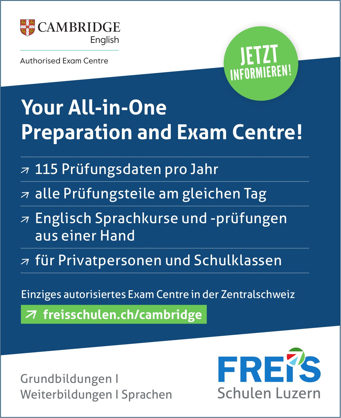 Freis Schulen, Luzern - Your All-in-One Preparation and Exam Center!