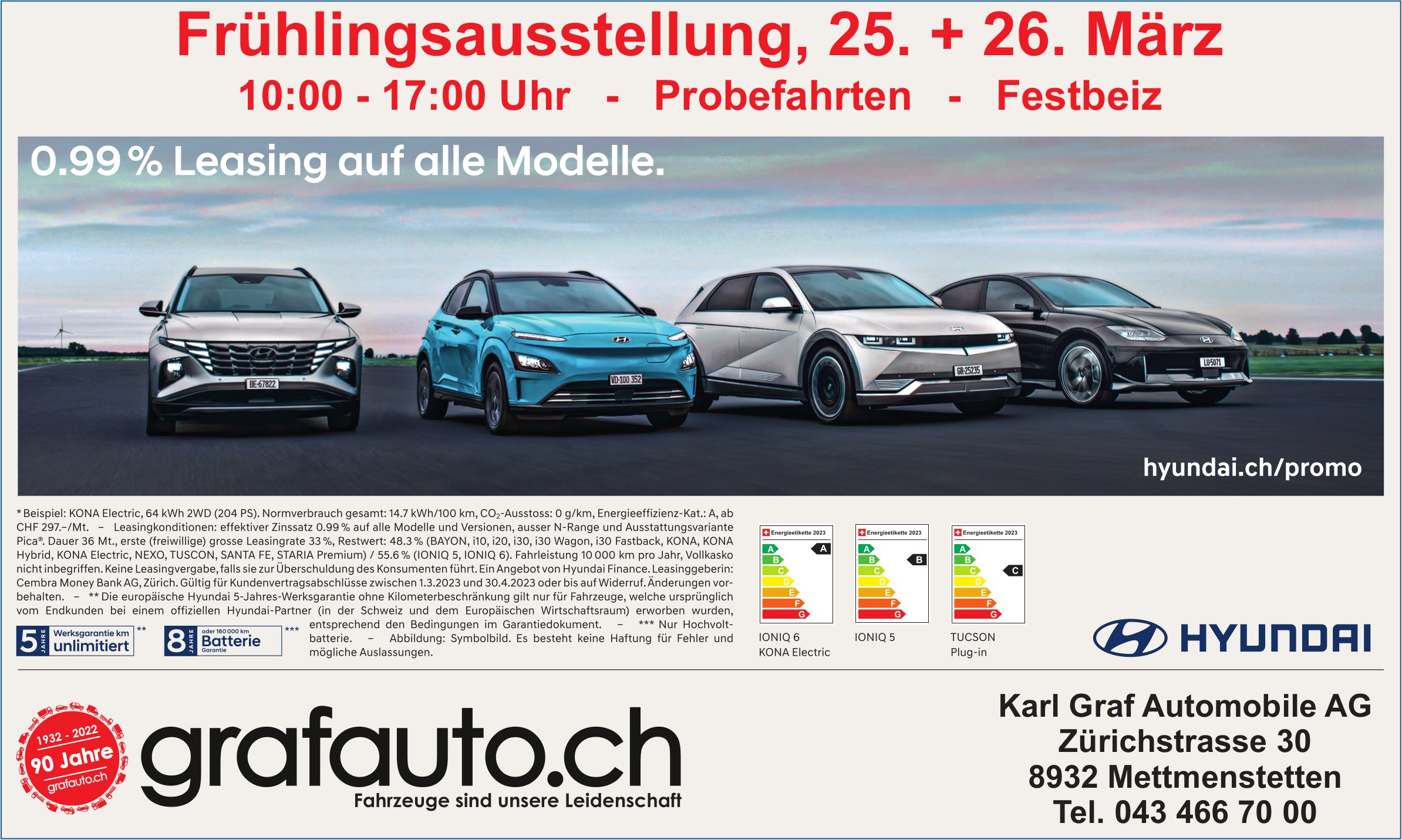 Karl Graf Automobile AG, Mettmenstetten - Frühlingsausstellung, 25. und 26. März