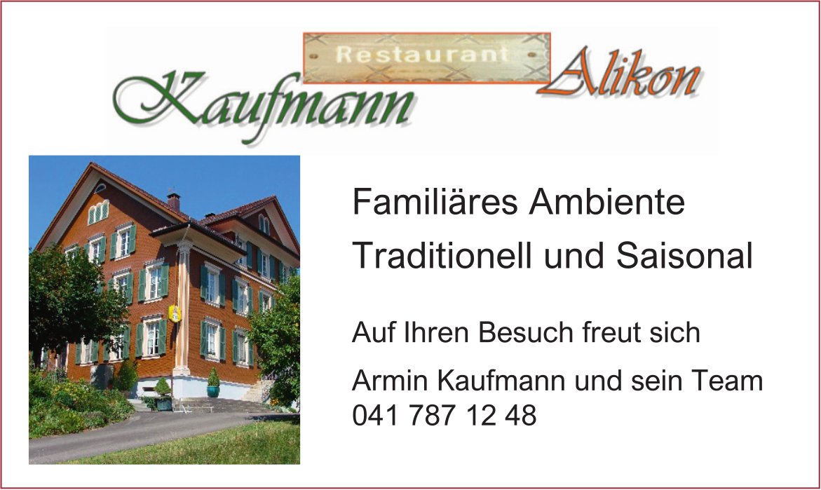 Reastaurant Kaufmann, Traditionell und Saisonal
