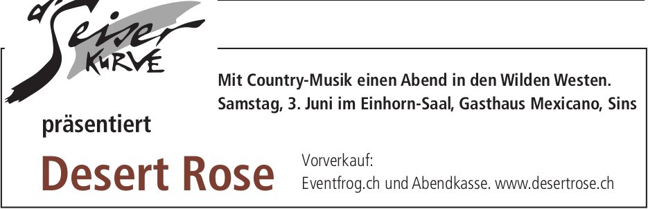 Country-Musik, 3. Juni, Einhorn-Saal, Gasthaus Mexicano, Sins