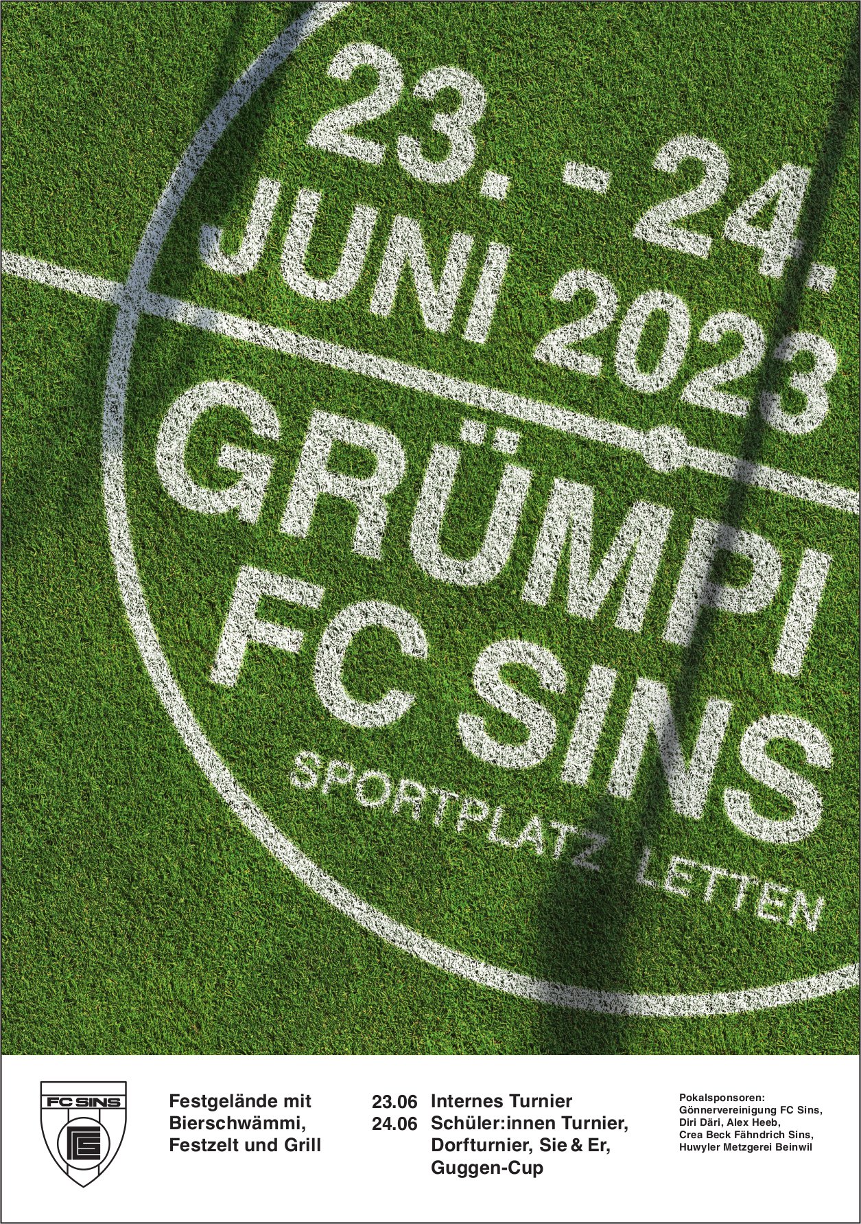 Grümpi FC Sins, 23. und 24. Juni, Sportplatz Letten
