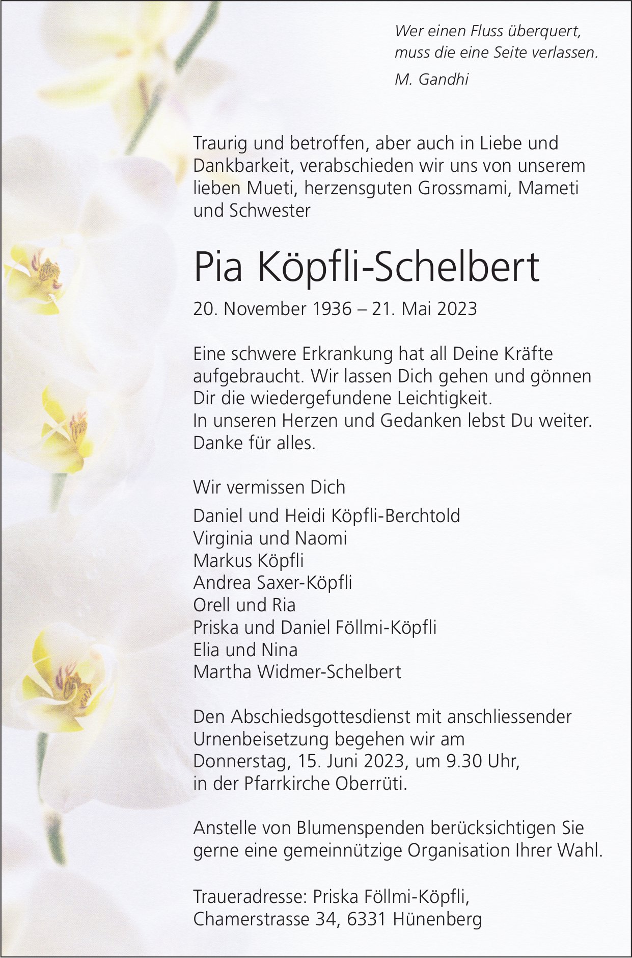 Köpfli-Schelbert Pia, Mai 2023 / TA