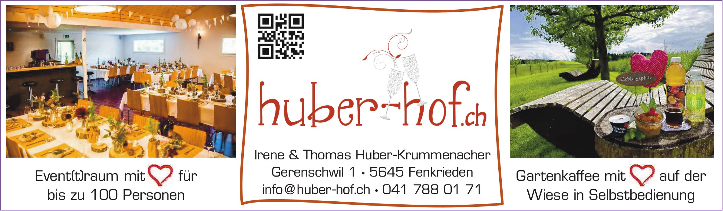 Huber Hof, Fenkrieden - Event(t)raum mit für Gartenkaffee mit auf der bis zu 100 Personen Wiese in Selbstbedienung