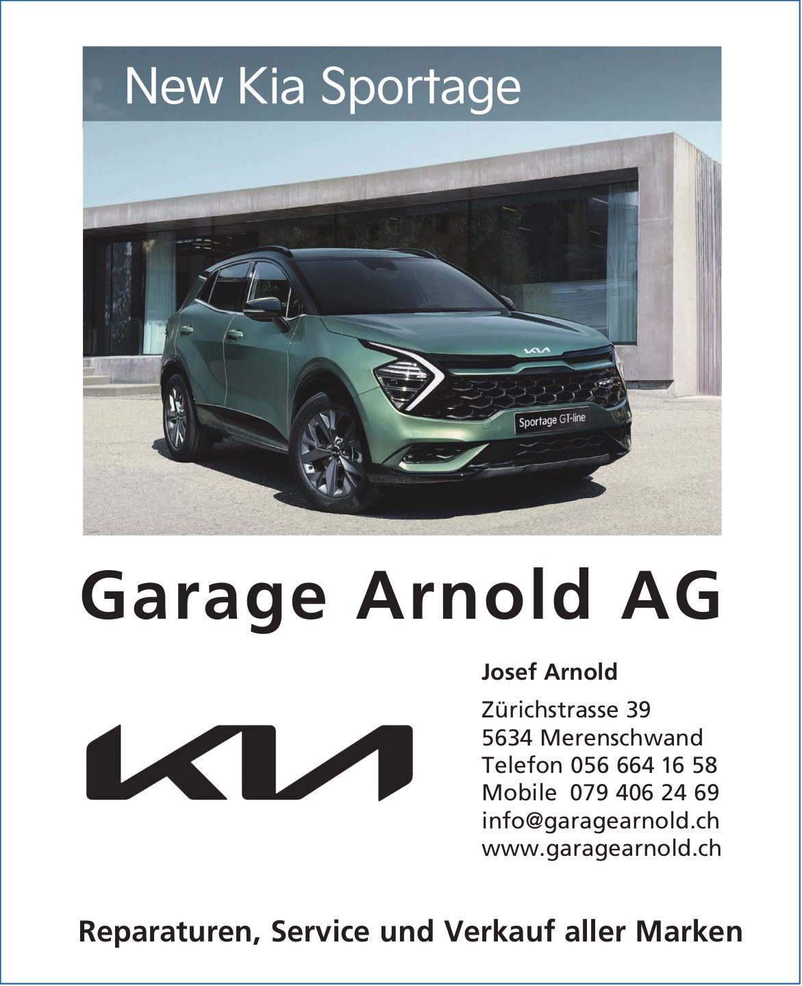 Garage Arnold AG, Merenschwand - New Kia Sportage