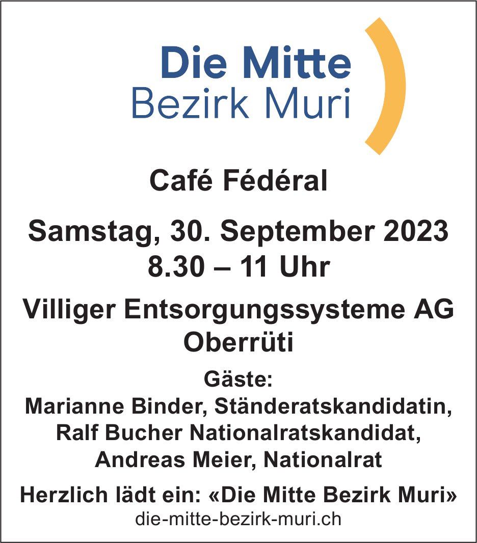 Café Fédéral, 30. September, Villiger Entsorgungssysteme AG, Oberrüti