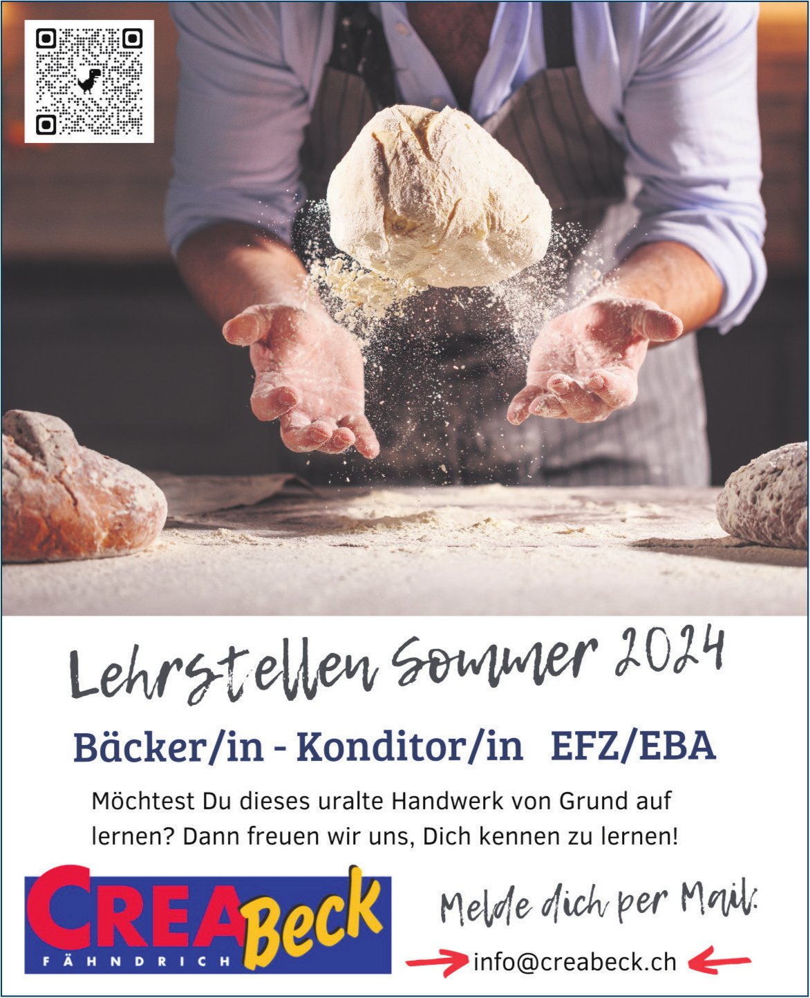 Crea Beck, Lehrstellen als Bäcker/in und Konditor/in EFZ/EBA