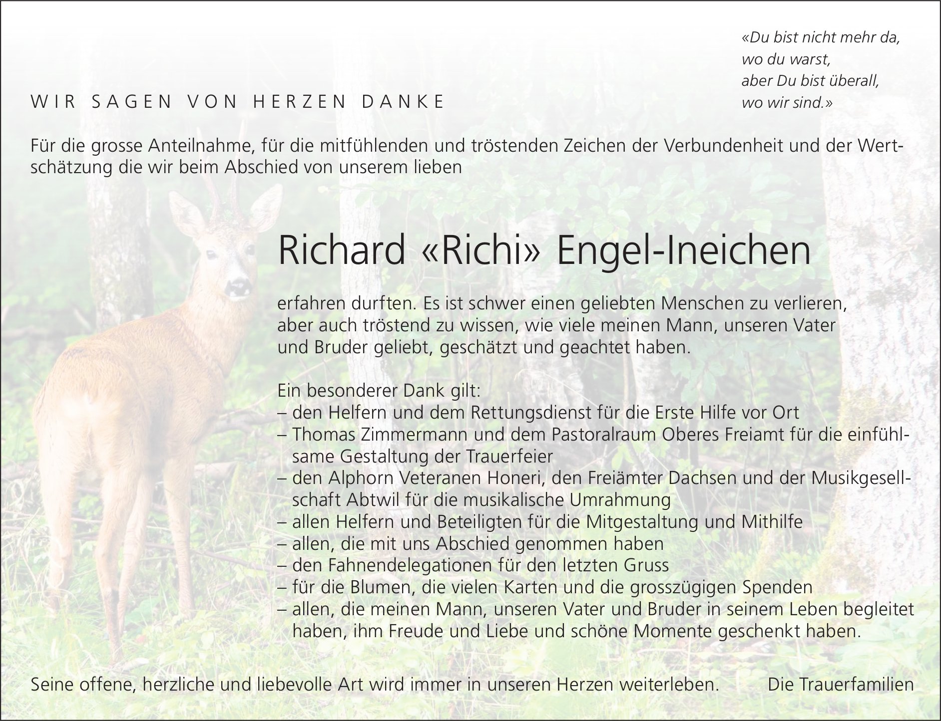Engel-Ineichen Richard «Richi», im Oktober 2023 / DS