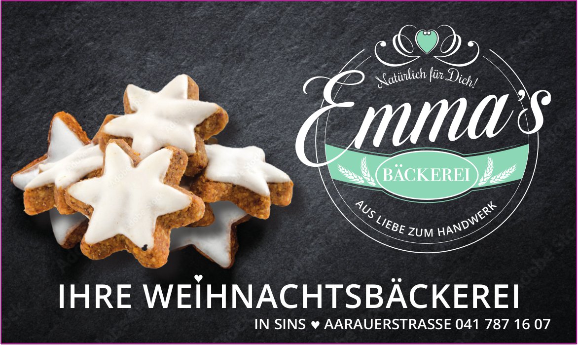 Emma's Bäckerei, Sins - Ihre Weihnachtsbäckerei