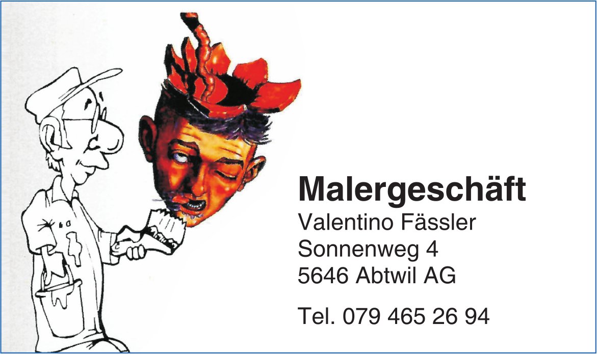 Valentino Fässler, Abtwil AG - Malergeschäft