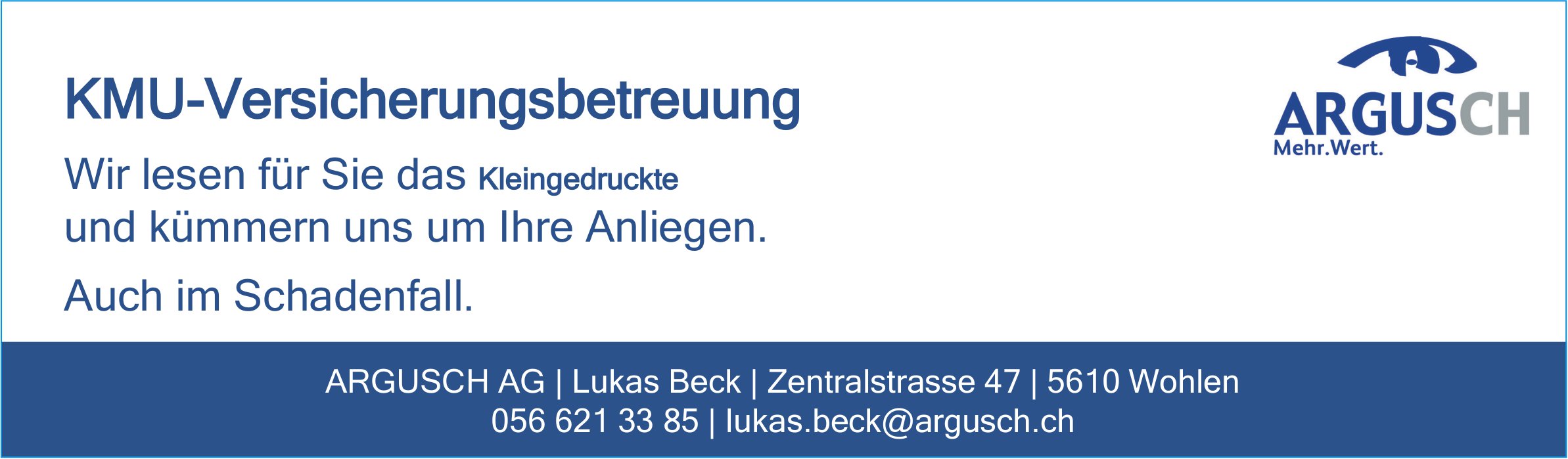 ARGUSCH AG, Wohlen - KMU-Versicherungsbetreuung