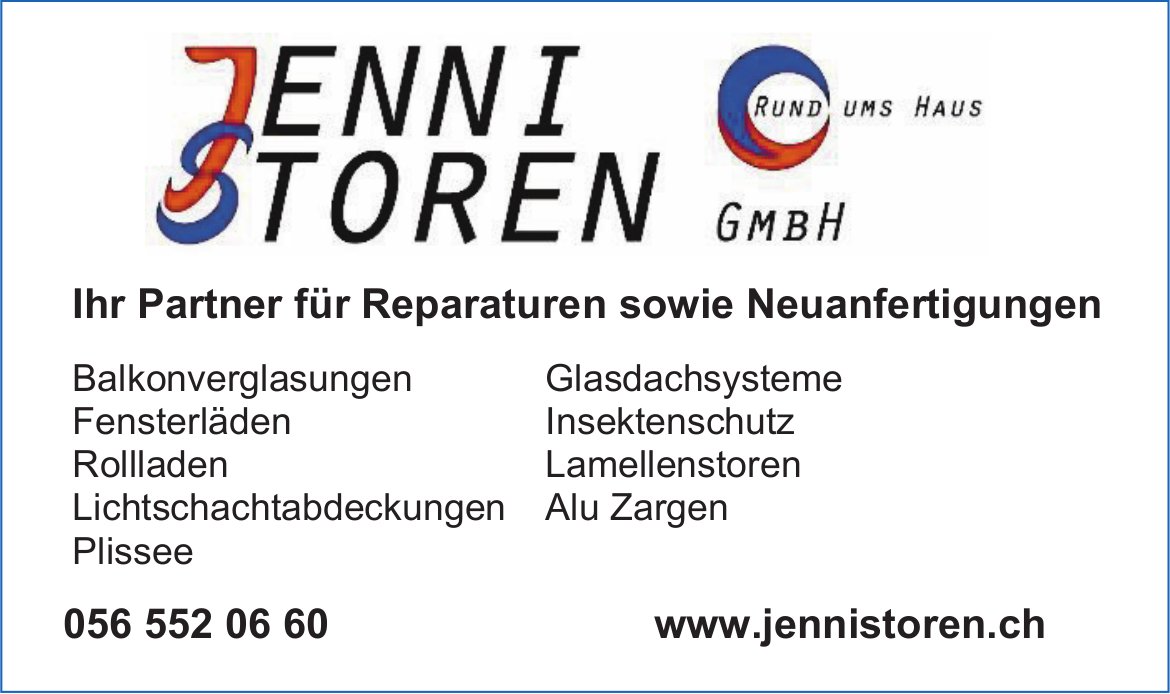 Jenni Storen GmbH, Ihr Partner für Reparaturen sowie Neuanfertigungen