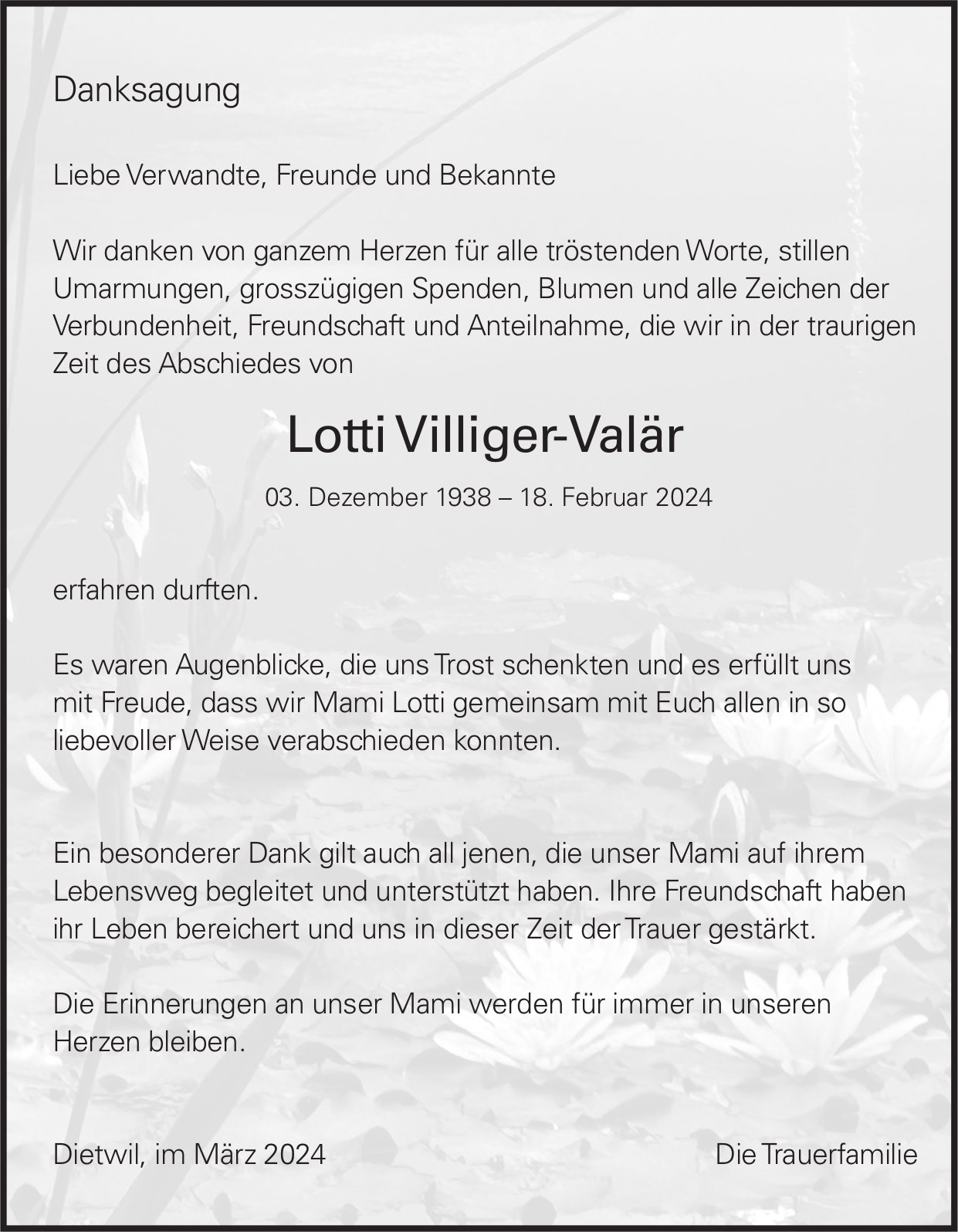 Villiger-Valär Lotti, im März 2024 / DS