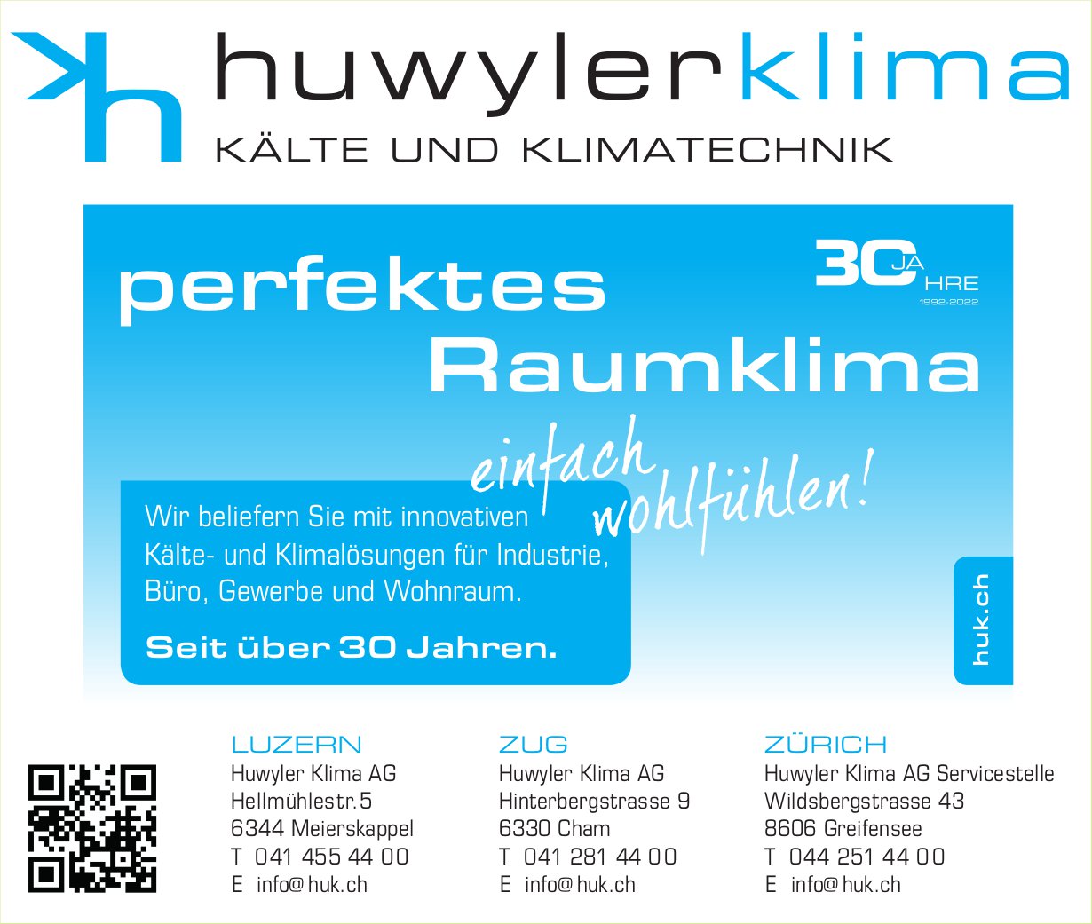 Huwyler Klima AG, Meierskappel - Kälte und Klimatechnik