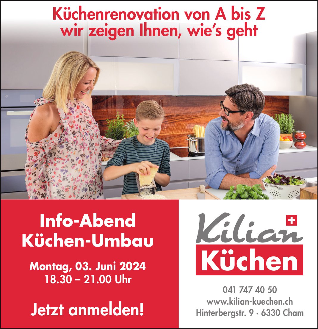Info-Abend Küchen-Umbau, 3. Juni, Kilian Küchen, Cham