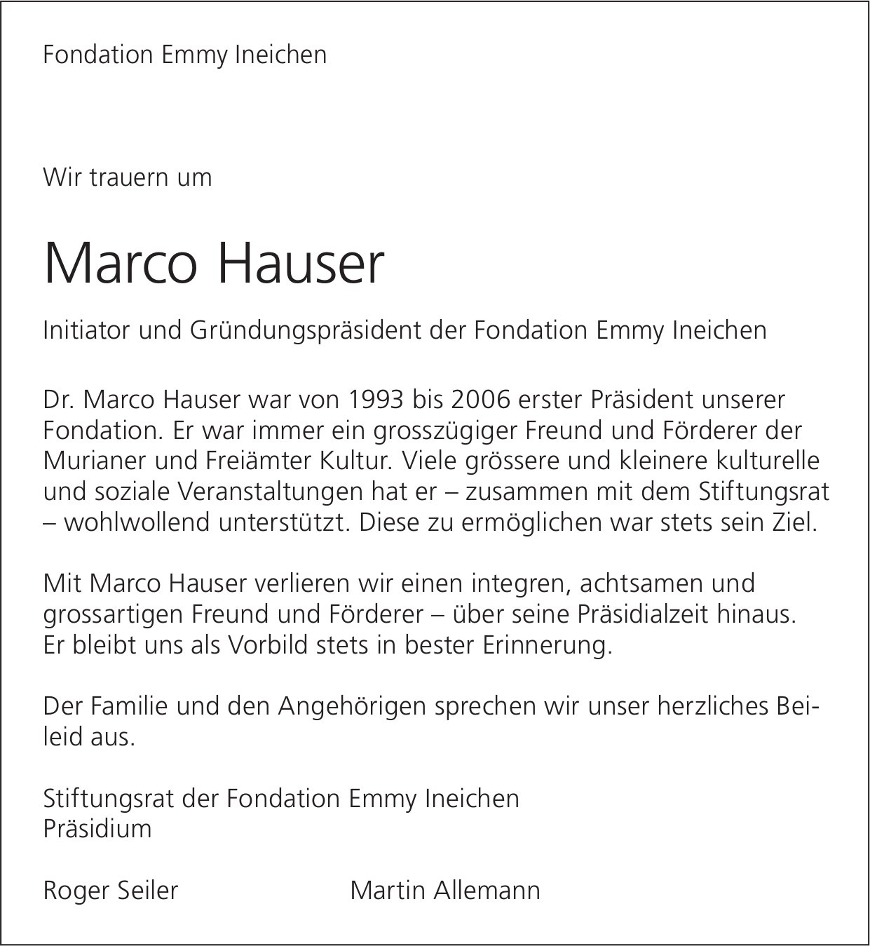 Hauser Marco, Mai 2024 / TA