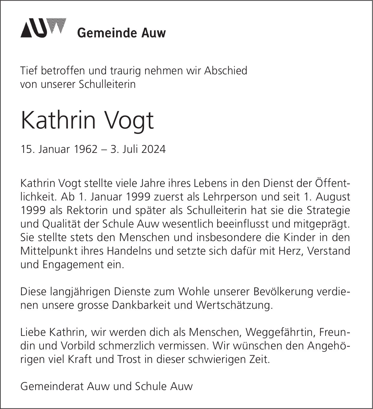 Vogt Kathrin, Juli 2024 / TA