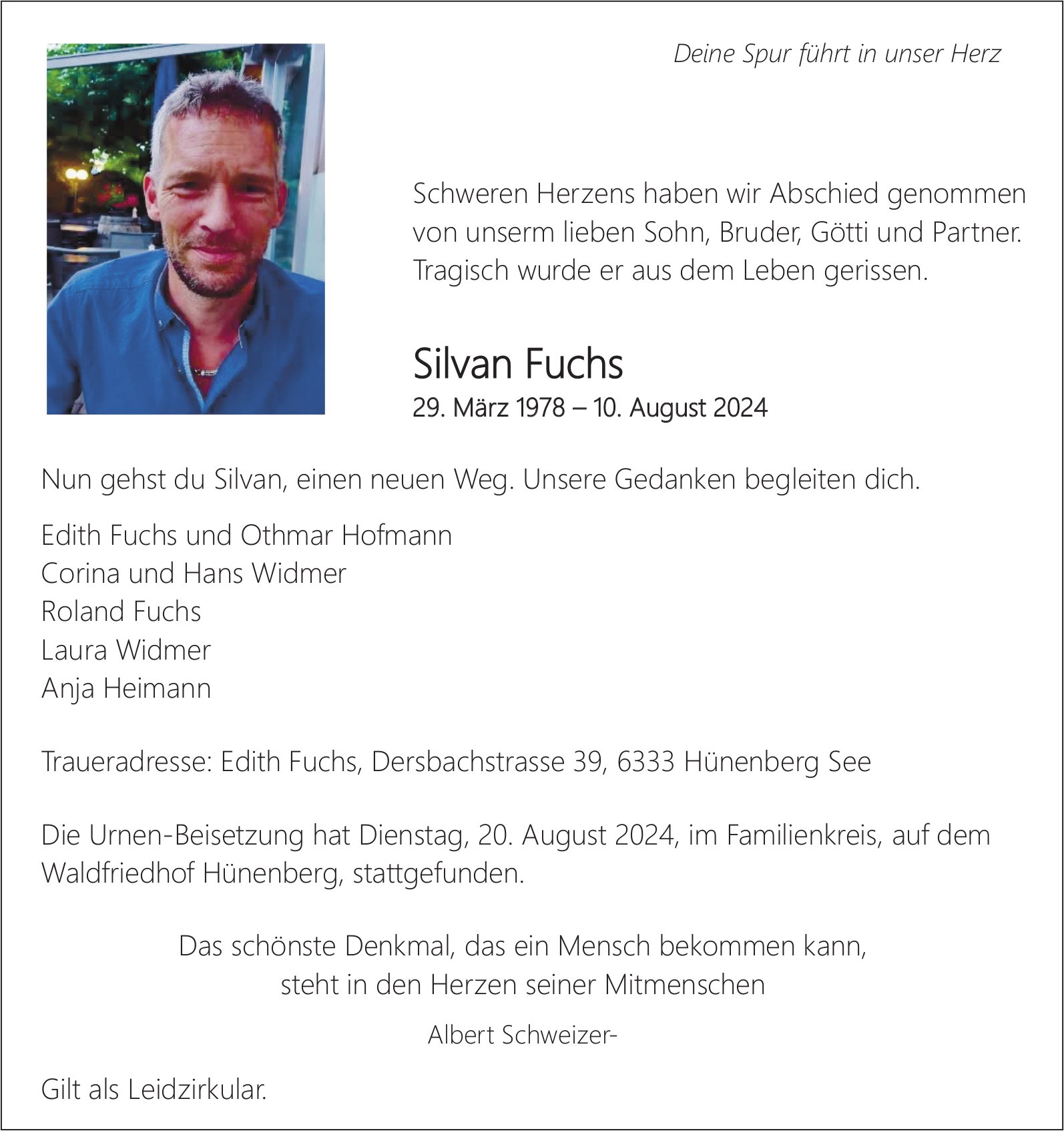 Fuchs Silvan, August 2024 / TA