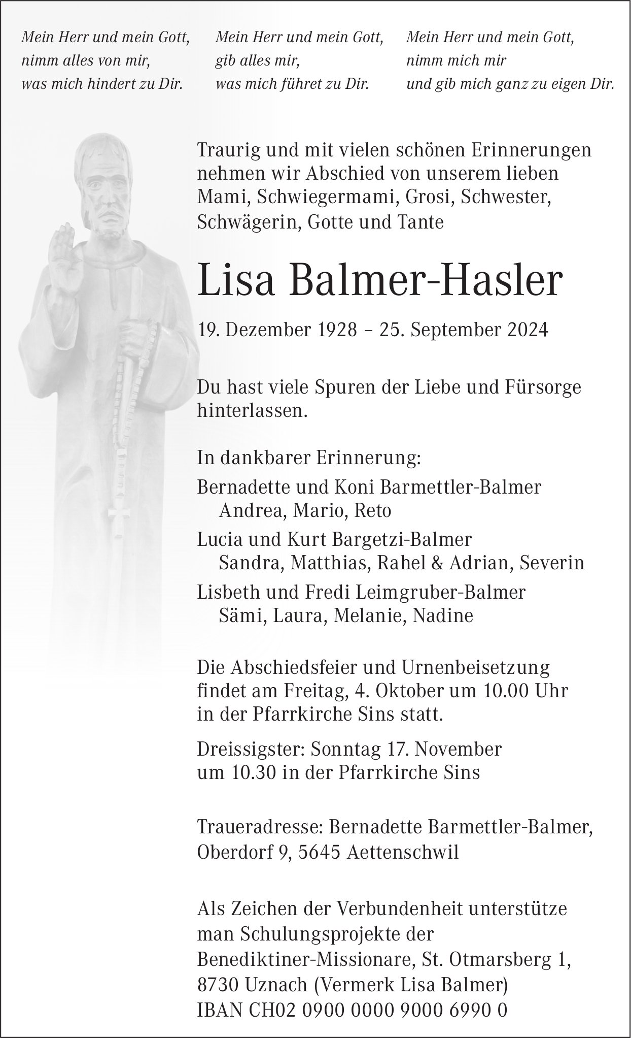 Balmer-Hasler Lisa, September 2024 / TA