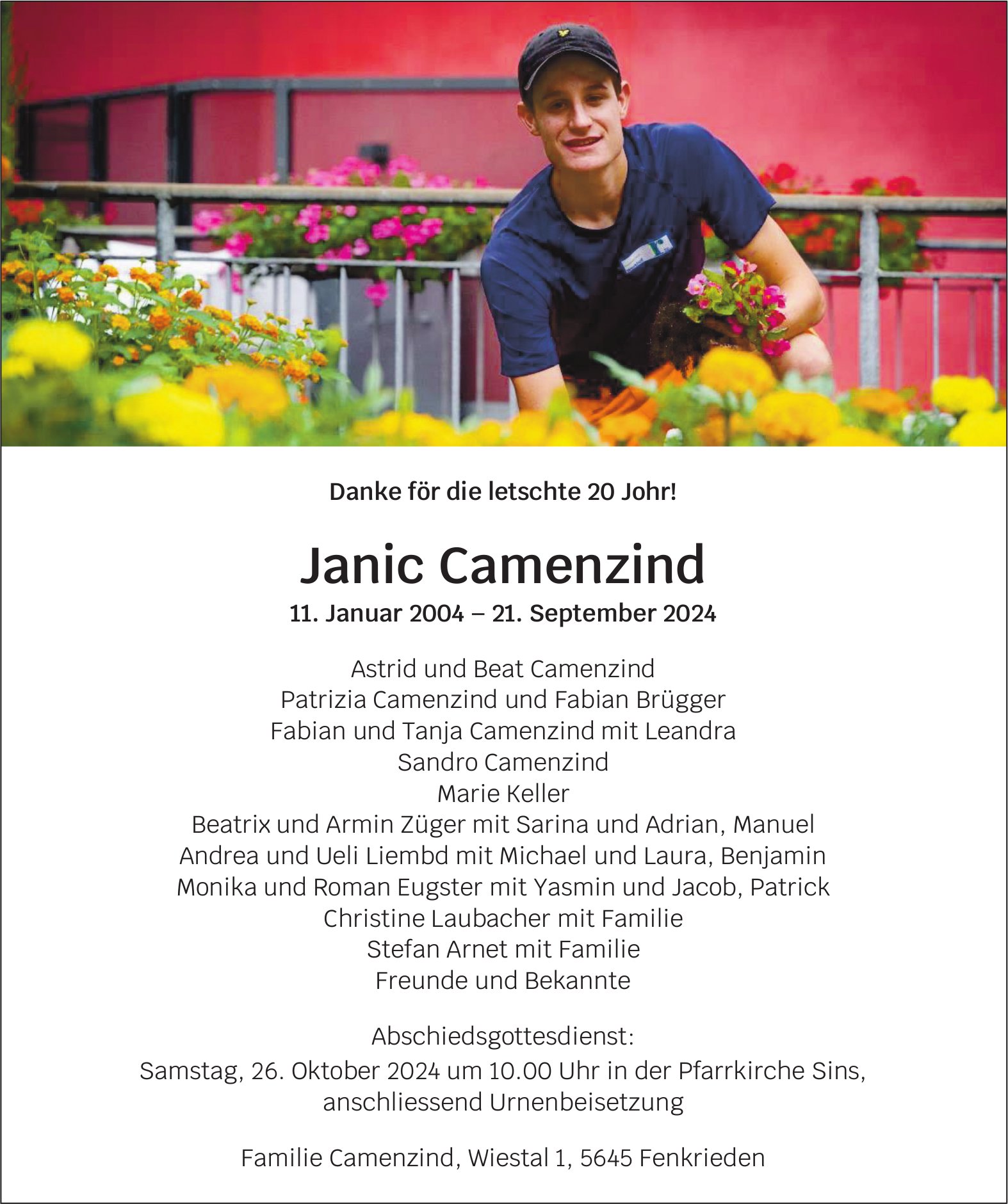 Camenzind Janic, September 2024 / TA