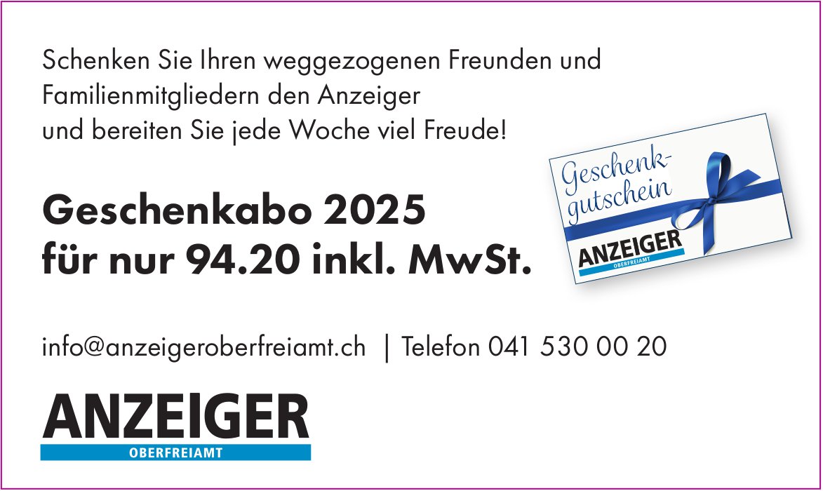 Anzeiger Oberfreiamt, Geschenkabo 2025