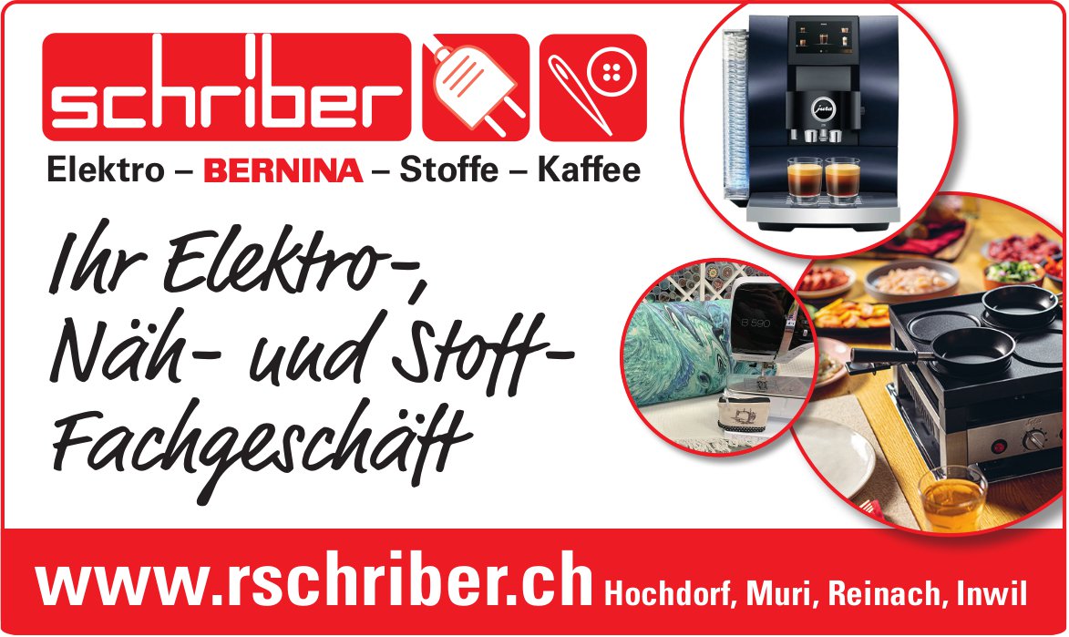 Schriber, Muri - Ihr Elektro-, Näh- und Stoff-Fachgeschäft