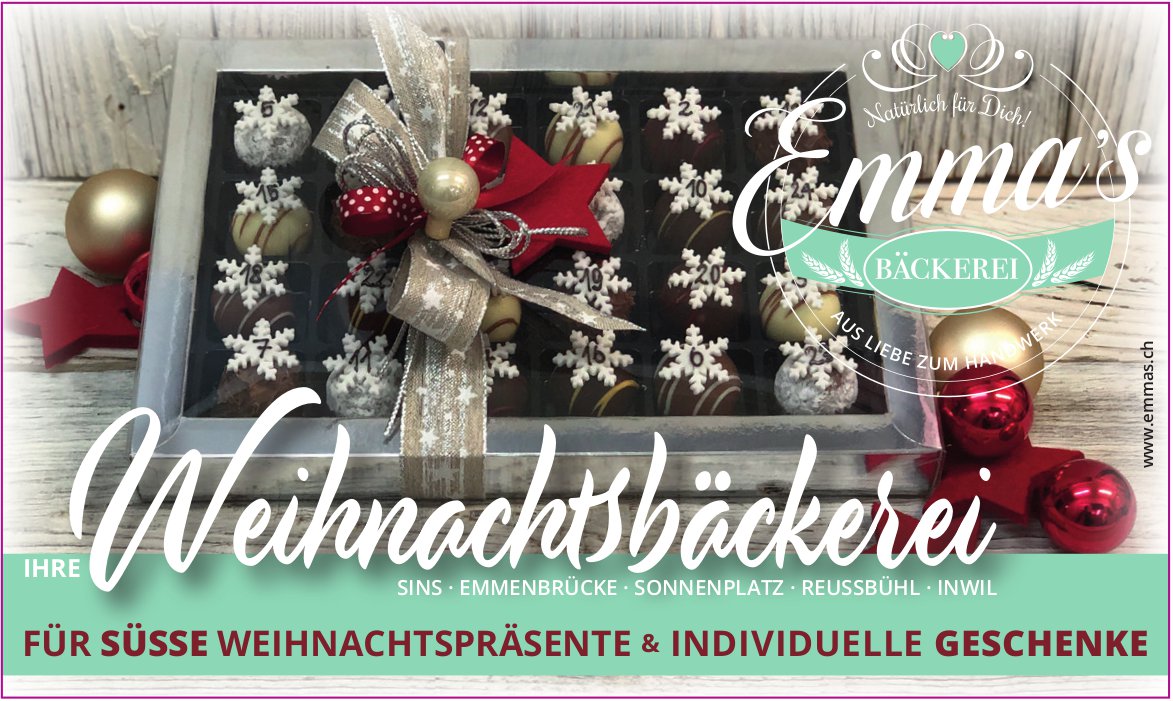 Emma's Bäckerei, Sins - Weihnachtsbäckerei