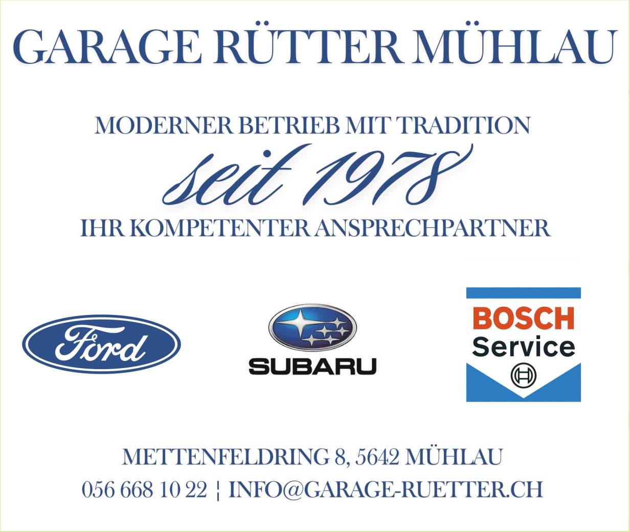 Garage Rütter, Mühlau - Ihr kompetenter Ansprechpartner