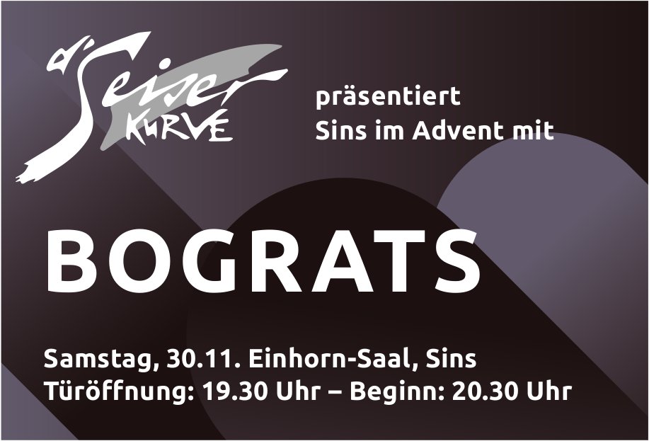 Bograts, 30. November, Einhorn-Saal, Gasthaus Mexicano, Sins