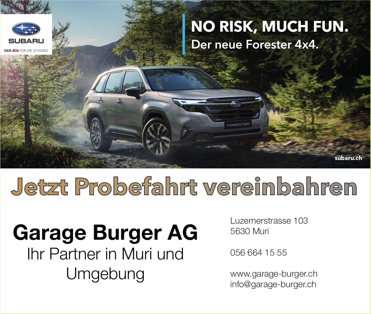 Garage Burger AG, Muri - Jetzt Probefahrt vereinbahren