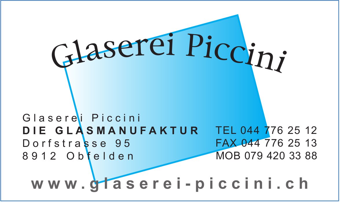 Glaserei Piccini, Obfelden - Die Glasmanufaktur