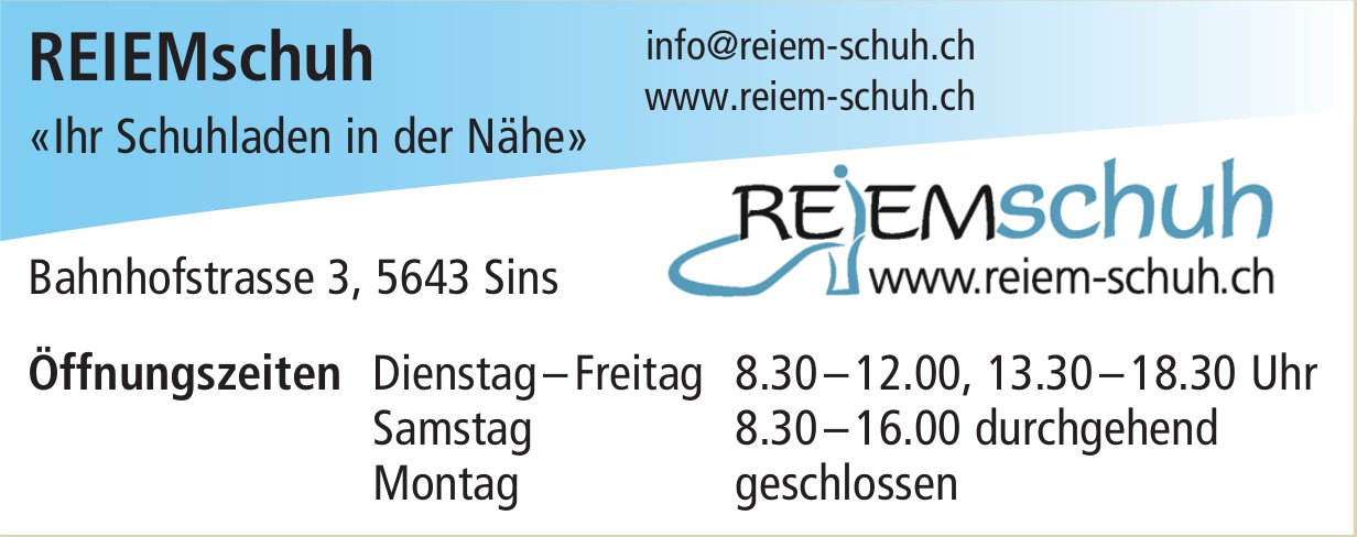 Reiem Schuh, Sins - «Ihr Schuhladen in der Nähe»